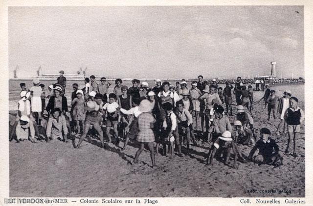 Colonie scolaire sur la plage - Le Verdon-sur-Mer