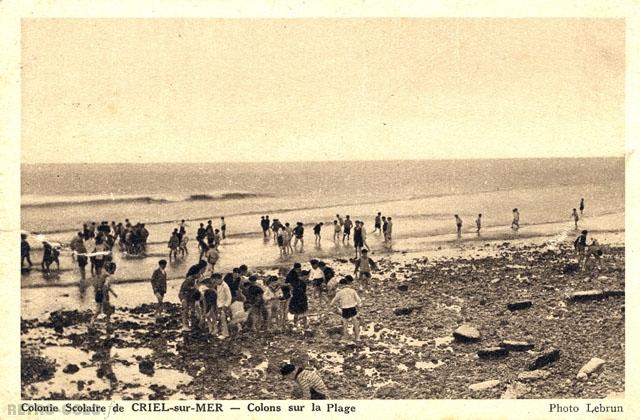 Colons sur la plage - Colonie Scolaire de Criel-sur-Mer
