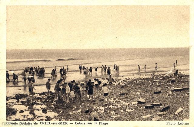 Colons sur la plage - Colonie Scolaire de Criel-sur-Mer