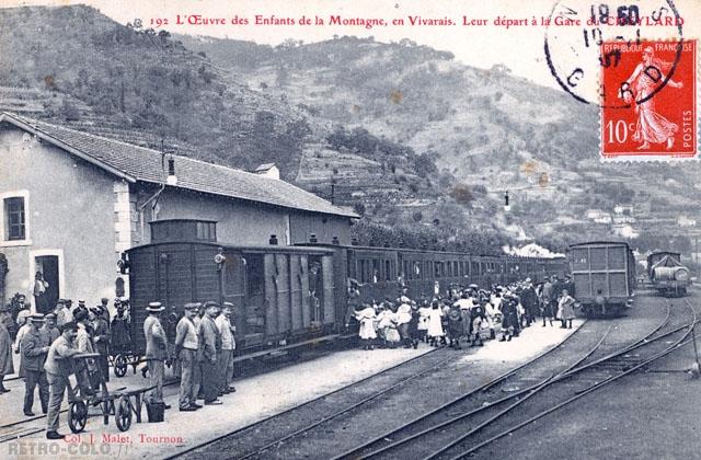 Dpart de la gare - Oeuvre des Enfants de la Montagne