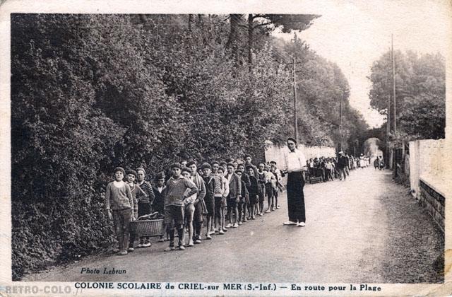 En route pour la plage - Colonie Scolaire de Criel-sur-Mer