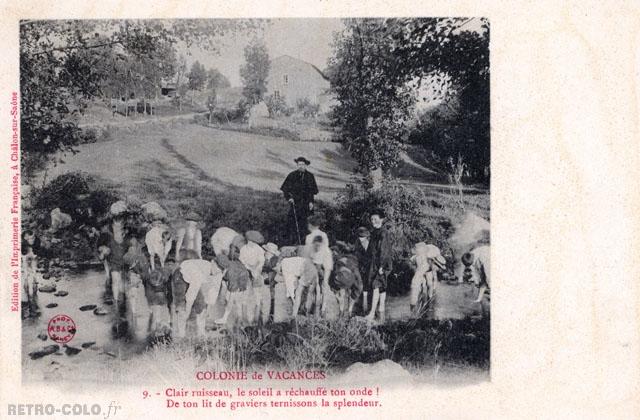 La baignade - Colonie de vacances de Verrires