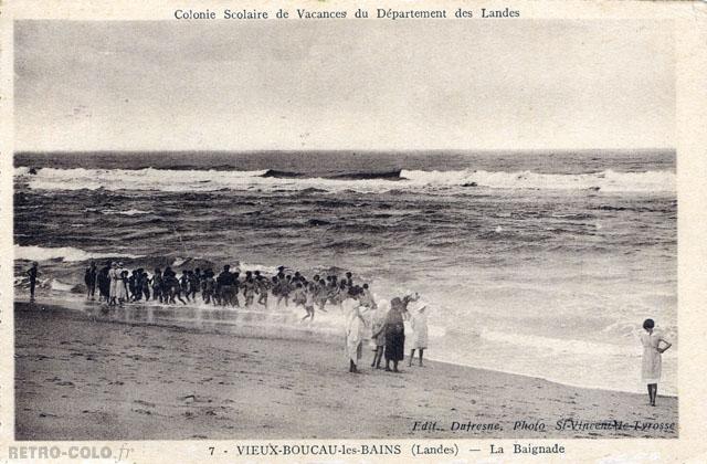 La baignade - Colonie Scolaire de Vacances du Dpartement des Landes