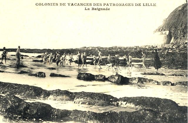 La baignade - Colonies de vacances des Patronages de Lille