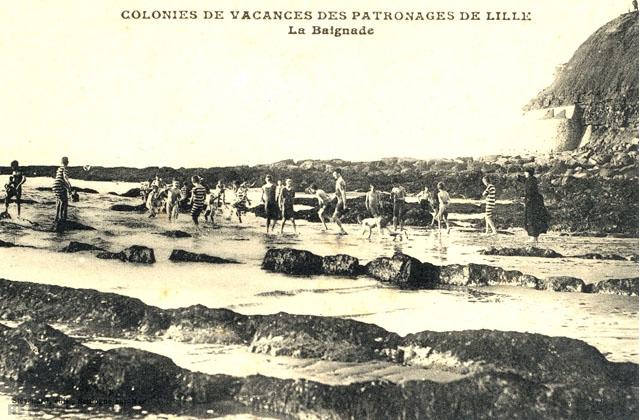 La baignade - Colonies de vacances des Patronages de Lille