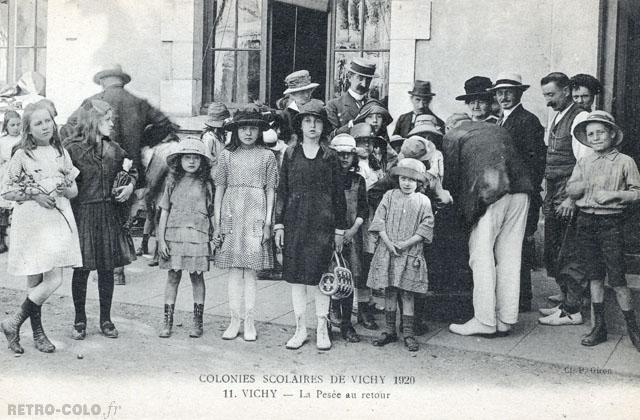 La pese au retour - Colonies Scolaires de Vichy