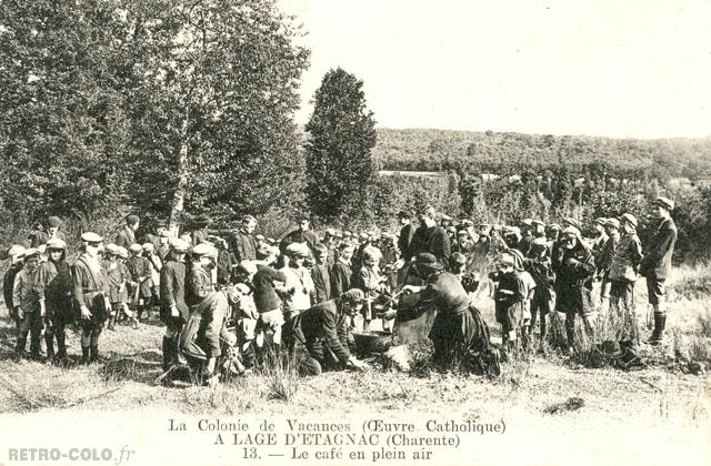 Le caf en plein air - Colonie  Lage d'Etagnac