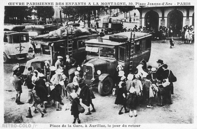 Le jour du retour - Oeuvre Parisienne des Enfants  la Montagne