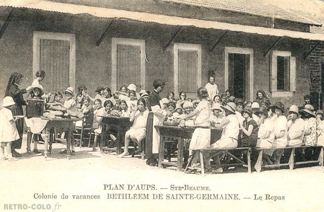 Le repas - Colonie de Vacances Plan d’Aups - Sainte-Beaume