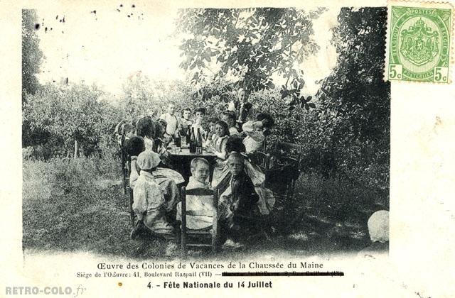 Le repas du 14 juillet - Colonies de Vacances de la Chausse du Maine