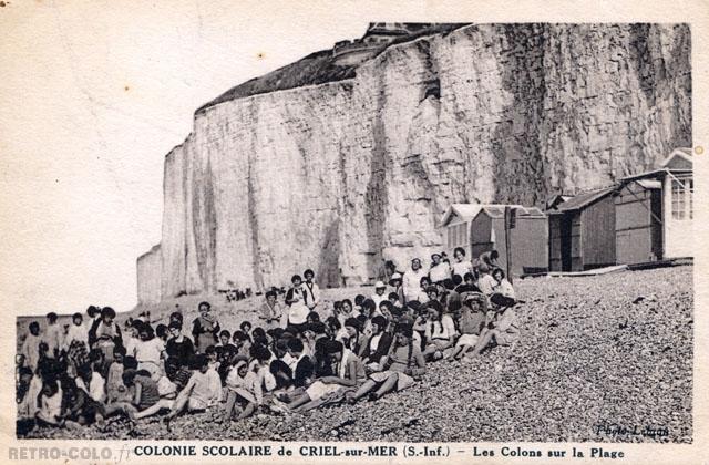 Les colons sur la plage - Colonie Scolaire de Criel-sur-Mer