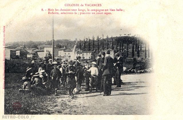 Promenade  la campagne - Colonie de vacances de Verrires