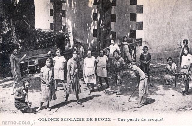 Une partie de croquet - Colonie Scolaire de Buoux